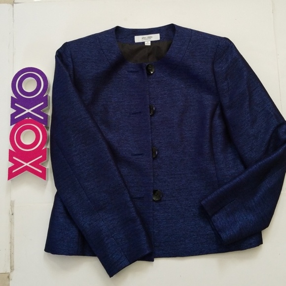 jones studio Jackets & Blazers - JONES STUDIO black/blue jacket